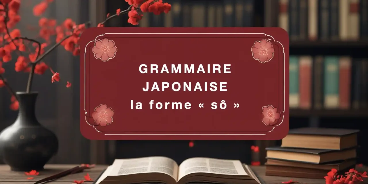 grammaire japonaise la forme so